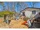 Spacious backyard with a play area, wooden playhouse, and mature trees at 105 Huskins Rd, Canton, GA 30115