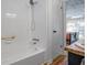 Full bathroom with a tub-shower combination, offering a clean and modern design at 3798 Valley Brook Rd, Snellville, GA 30039