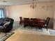 Comfortable dining area with a chandelier and seating for six at 6438 Wedgeview Dr, Tucker, GA 30084