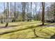 Spacious backyard featuring mature trees providing shade and privacy at 2190 Spalding Dr, Sandy Springs, GA 30350