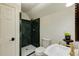 Bathroom boasts a stylish tile shower, designer vanity, and contemporary fixtures at 2190 Spalding Dr, Sandy Springs, GA 30350
