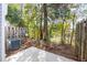 Fenced-in backyard space with trees at 5915 Trent Walk Dr, Lithonia, GA 30038