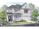 Charming two-story home with stone accents, a welcoming front porch, and an attached two-car garage at 731 Crest Line W Trl, Powder Springs, GA 30127