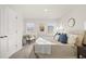 This is a bedroom featuring neutral decor, carpet, and a chair in front of a window at 228 Epping Street # 8, Stockbridge, GA 30281