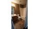 Bathroom featuring tile floors, single vanity, shower and toilet at 536 Highland Falls Dr, Hiram, GA 30141