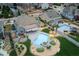 Aerial view of a home with a private pool, lush landscaping, and a serene backyard oasis at 820 Nob Ridge Dr, Marietta, GA 30064