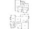 Detailed floor plan showcasing layout with bedrooms, kitchen, living spaces, and dimensions for each room at 820 Nob Ridge Dr, Marietta, GA 30064