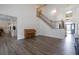 Bright foyer boasting wood floors, stairs, and a view of the entry door at 820 Nob Ridge Dr, Marietta, GA 30064