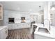 Modern kitchen features white cabinets, stainless appliances, and quartz countertops at 820 Nob Ridge Dr, Marietta, GA 30064