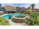 Stunning backyard featuring a sparkling pool and spa, perfect for relaxation and entertaining at 820 Nob Ridge Dr, Marietta, GA 30064