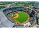 Aerial view of Truist Park ballpark with stadium seating, field, and surrounding cityscape at 2400 Cumberland Se Pkwy # 212, Atlanta, GA 30339