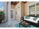 Cozy patio offers a comfortable seating area with stylish cushions at 2400 Cumberland Se Pkwy # 212, Atlanta, GA 30339