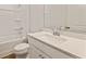 Clean bathroom with white fixtures, including a vanity and shower-tub at 801 Dobby Way (Lot 92), Mcdonough, GA 30252