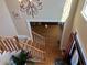 Elegant foyer featuring a staircase, chandelier, and hardwood floors, creating a grand entrance at 2860 Pine St, Duluth, GA 30096