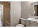 Bathroom featuring neutral color walls, a bath tub, and a vanity with a mirror at 3770 Mulkey Sw Cir, Marietta, GA 30008