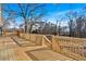 New wood deck perfect for entertaining with a large wooded backyard at 436 Tarpley Ave, Bowdon, GA 30108