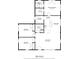 A floor plan featuring three bedrooms, two bathrooms, a large living room, and an open kitchen at 436 Tarpley Ave, Bowdon, GA 30108