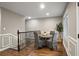 Dining area showcases hardwood floors, recessed lighting, and modern decor at 1684 Braeburn Se Dr, Atlanta, GA 30316