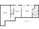 Terrace level plan with unfinished space, flex space, bedroom, full bath, and walk-in closet at 1208 Thomas Rd, Decatur, GA 30030