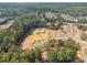 An aerial view shows new home construction in a neighborhood amongst lush trees and landscaping at 4525 Muskogee Ct, Cumming, GA 30040