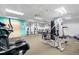 Well-equipped gym with treadmill, weights and exercise machines for residents at 57 Forsyth Nw St # 4H, Atlanta, GA 30303