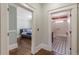 Hallway connecting to a bedroom and a bathroom, showcasing the home's layout at 1763 Mercer Ave, Atlanta, GA 30337