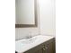 Bathroom sink with a decorative mirror and gray wooden vanity at 2715 Maple Park Pl # 30, Cumming, GA 30041