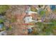Aerial view of the property with red outline showing the lot and driveway at 2590 Runic Way, Johns Creek, GA 30022