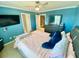 Bedroom featuring a bed, tv and large window at 3817 Bay Orchard Ln, Loganville, GA 30052