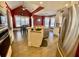 Modern kitchen with stainless steel appliances, island with granite countertops, and hardwood floors at 3817 Bay Orchard Ln, Loganville, GA 30052