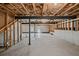 This basement features tall ceilings and exposed insulation and pipes at 1530 Avalon Creek Rd, Sugar Hill, GA 30518