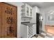 Kitchen featuring custom cabinetwork and a decorative hanging door at 215 Piedmont Ne Ave # 1608, Atlanta, GA 30308