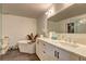 Elegant bathroom featuring a soaking tub, double vanity, and modern fixtures at 260 18Th Nw St # 10302, Atlanta, GA 30363