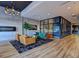 Chic lobby with unique lighting, modern furniture, and a beautiful electric fireplace at 260 18Th Nw St # 10302, Atlanta, GA 30363