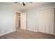 Versatile bedroom with new floors, neutral walls, and a closet that provides ample storage space at 1312 La Mesa Dr, Lawrenceville, GA 30043