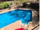 Clean pool with a patio area and grill and wooded backyard at 1470 Sweet Bottom Sw Cir, Marietta, GA 30064
