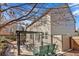 Rear exterior view of home with pergola covered patio and storage shed at 510 Pinchot Way, Woodstock, GA 30188