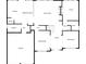 Layout of the home's floor plan with the kitchen, living room, garage, and bathrooms shown at 510 Pinchot Way, Woodstock, GA 30188