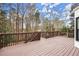 Large back deck perfect for entertaining with view of wooded backyard at 6268 Braidwood Nw Run, Acworth, GA 30101