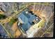 Aerial view highlighting property lines of the home and lot at 650 Vinings Estates Se Dr, Mableton, GA 30126