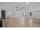 Spacious finished basement with light gray walls, wood look floors, and neutral colors provides versatile living space at 1835 Tree Top Way, Marietta, GA 30062