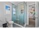 Stylish bathroom with a glass-enclosed shower and modern fixtures at 1835 Tree Top Way, Marietta, GA 30062