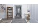An open hallway with gray vinyl floors and white walls at 672 Quillian Ave, Decatur, GA 30032