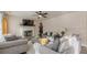 Comfortable living room with modern decor, fireplace, and stylish furniture at 879 Tranquil Way, Hampton, GA 30228