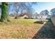 Expansive backyard featuring a mix of lawn, planting beds, mature trees, and privacy fencing at 2976 Emory Se Rd, Smyrna, GA 30080