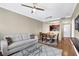 Open-concept living area with a dining area and modern finishes at 1406 River Green Nw Dr, Atlanta, GA 30327