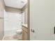 Bathroom featuring shower and tub combination and single sink vanity at 2090 Walden Park, Snellville, GA 30078