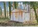 Outdoor shot of the shed in the back, a convenient storage solution at 2090 Walden Park, Snellville, GA 30078