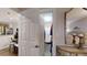 Bedroom adjacent to kitchen and closet, offering convenience and style at 300 Johnson Ferry Ne Rd # A403, Atlanta, GA 30328