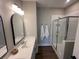 Modern bathroom featuring a glass-enclosed shower and stylish fixtures at 507 Zeal Street # 334, Atlanta, GA 30315